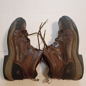 Ariat ATS Technology Men's Leather Work Steel Toe Boots Size 11D lots Of Tread